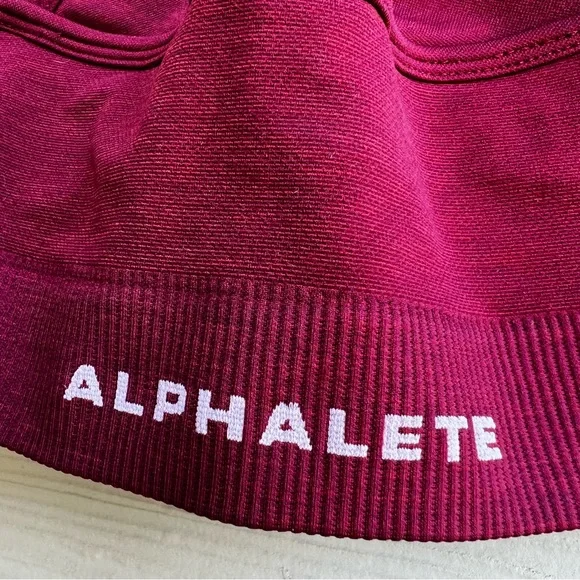 Alphalete Amplify High-Impact Padded Sports Bra - Bordeaux, Size Small - Picture 6 of 9